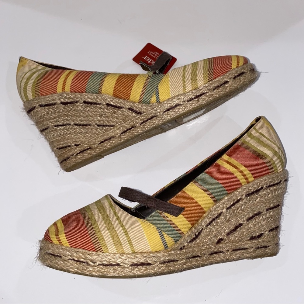 Dexter Mary Jane Fall Color Women Canvas Wedges